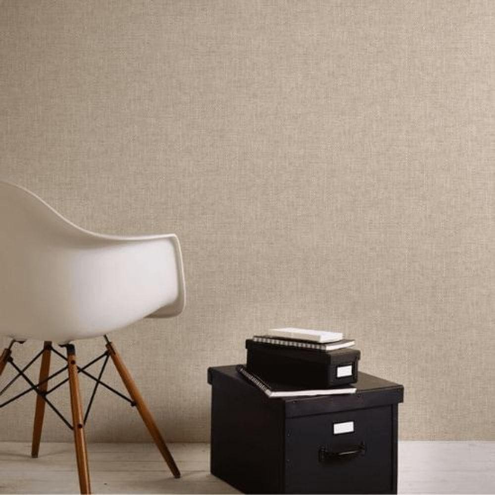 Papel De Parede Attractive 2 Aspecto Têxtil Bege 915061