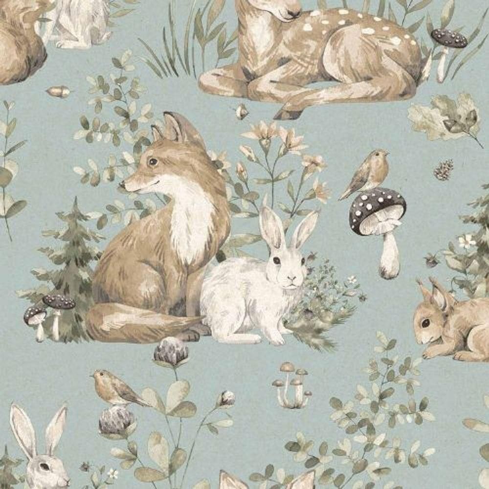 Papel De Parede Minime Infantil Azul 17103