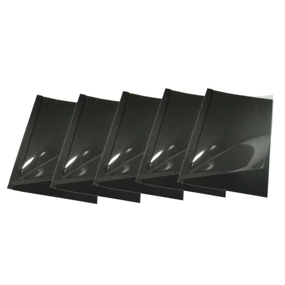 Kit 5 Capas Encadernação Térmica Até 60 Folhas A4 Preta