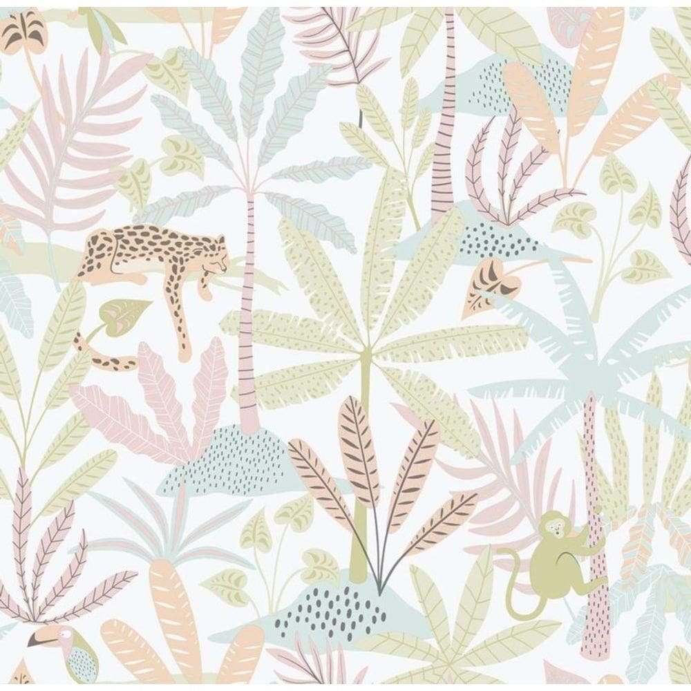 Papel De Parede Enzo Selva Rosa 286-1