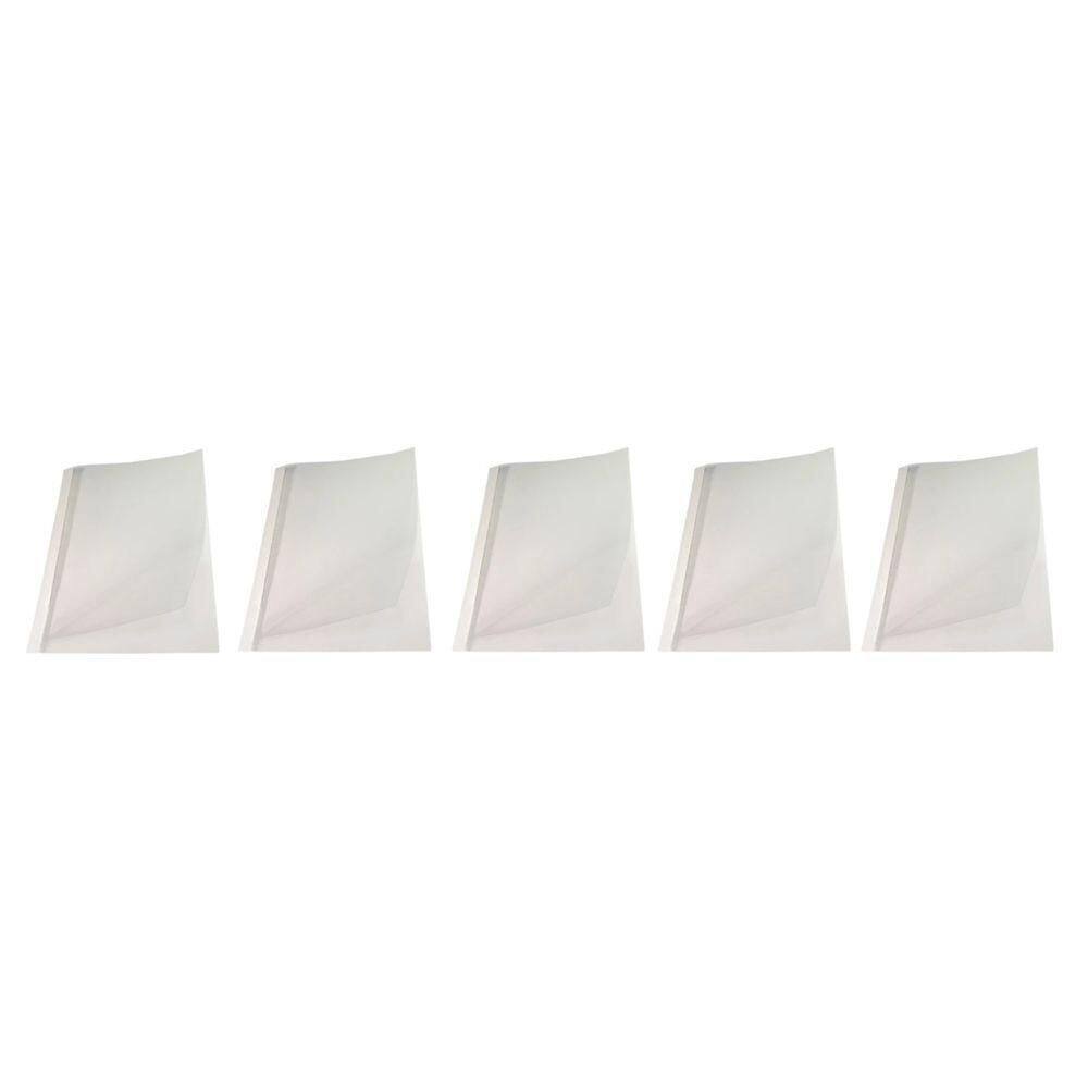 Kit 5 Capas Encadernação Térmica Até 350 Folhas A4 Branca