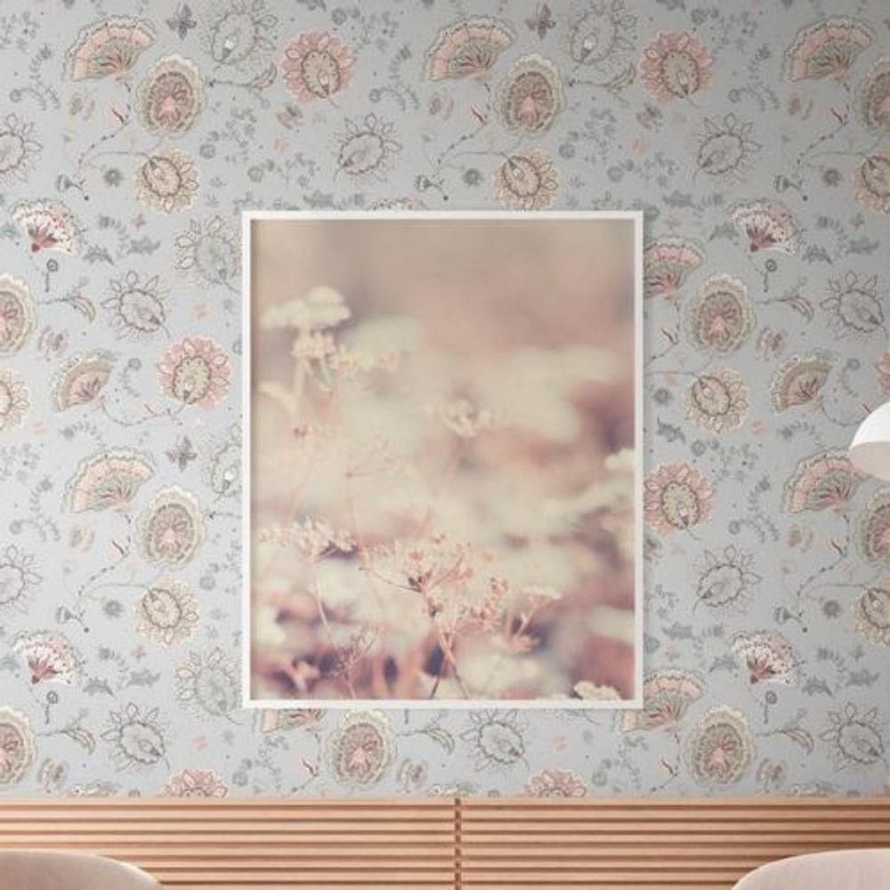 Papel De Parede House Of Turnowsky Floral Cinza 388993