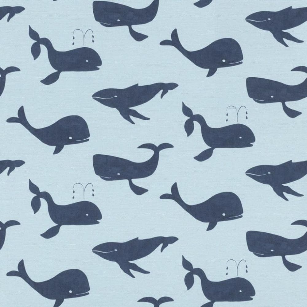 Papel De Parede Bambino Xviii Baleia 531510 Rolo 10m X 0,53m