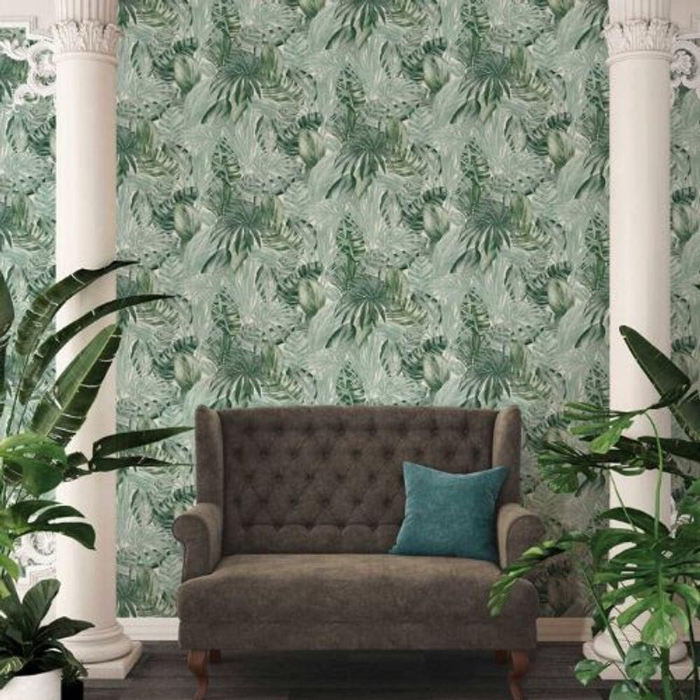 Papel De Parede Attractive 2 Folhagem Verde 368201