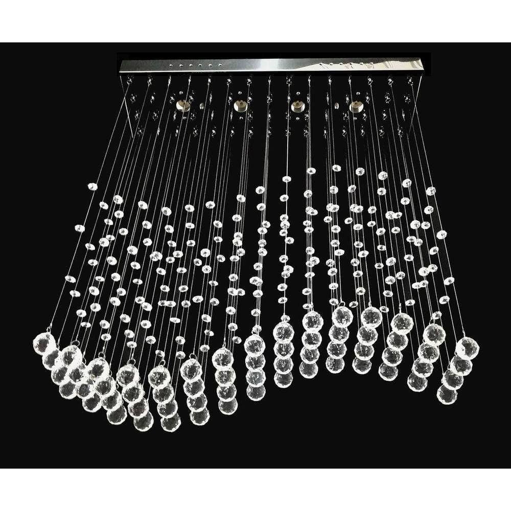 Lustre Para Sala, Cozinha, Sala De Jantar Cristal Base 18x70 90cm