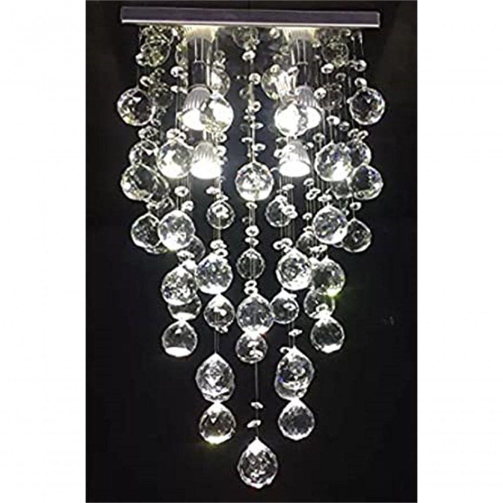 Lustre Para Sala, Quarto, Hall, Cozinha, Sala De Jantar, Corredor Em Cristal K9 Base 30x30 70cm