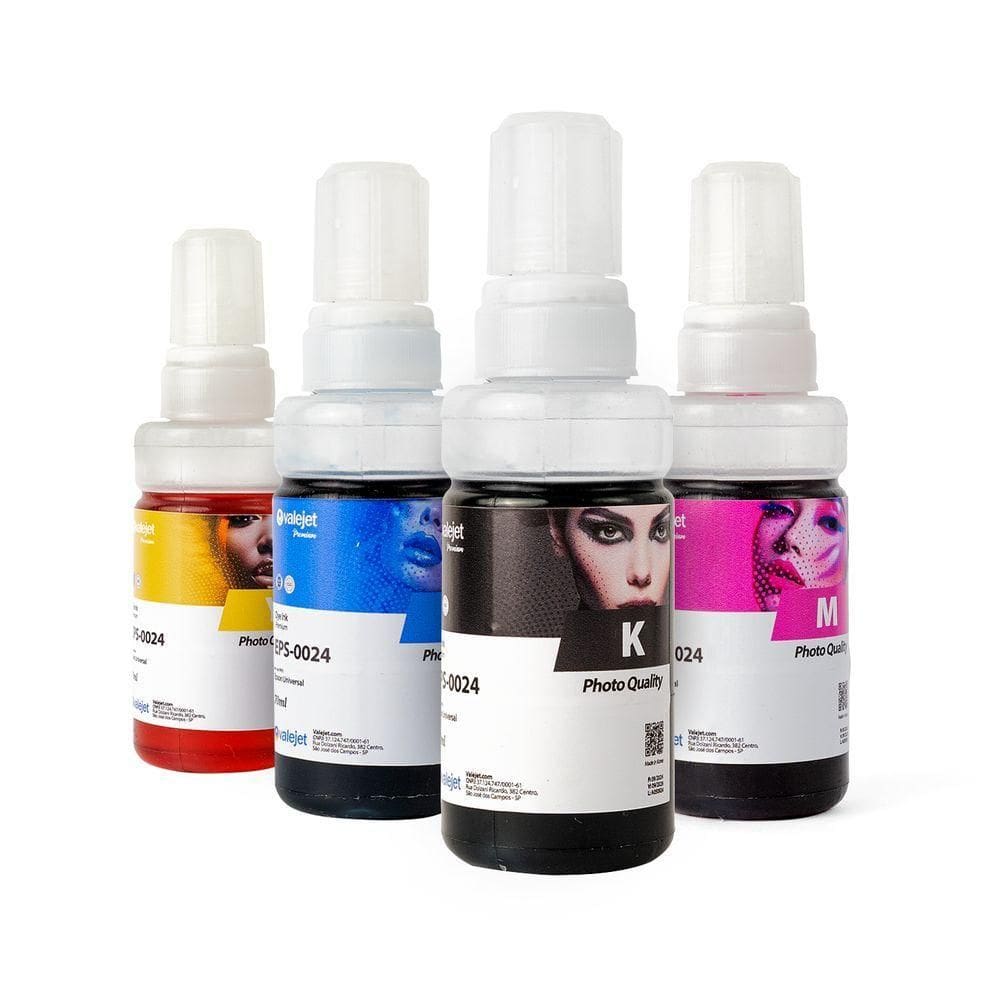 Kit Refil De Tinta Compatível Epson 664 P/ L355 L375 L395 4 Cores 280ml
