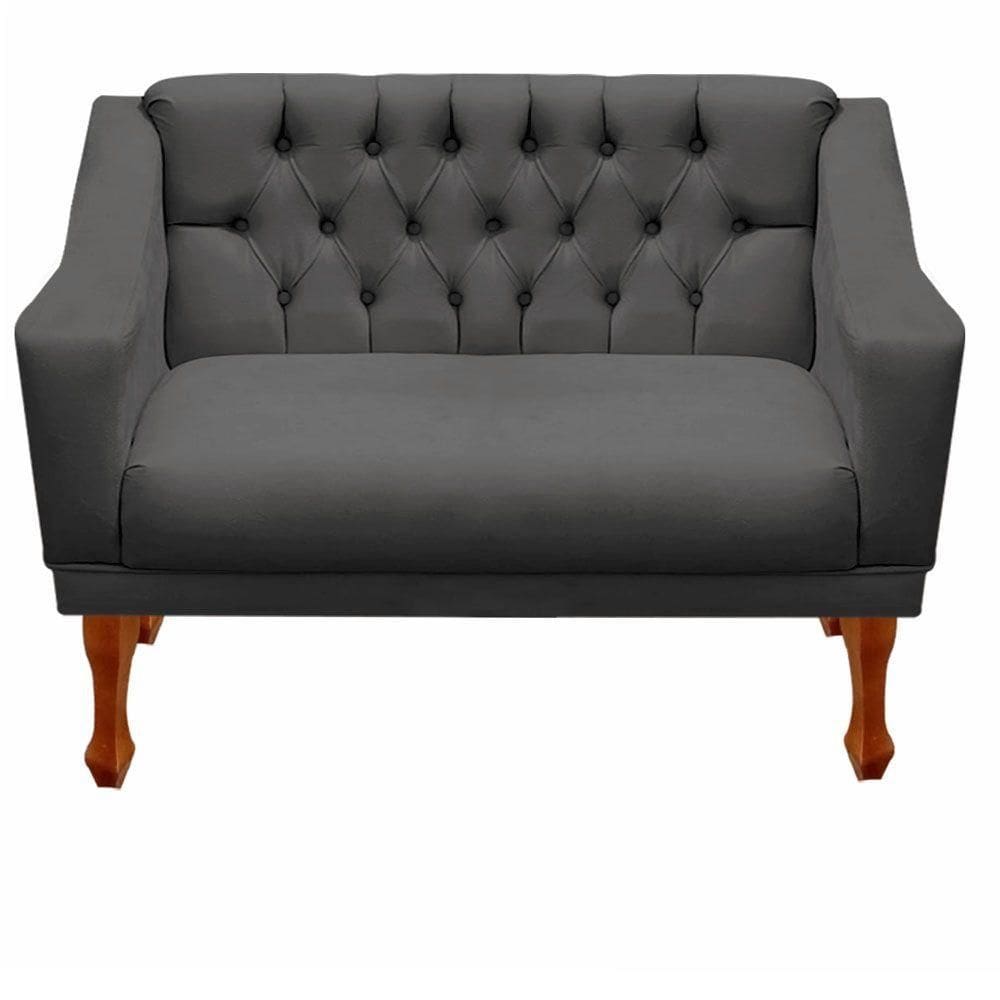 Namoradeira Decorativa Recepção Grecia Dritex suede Cinza