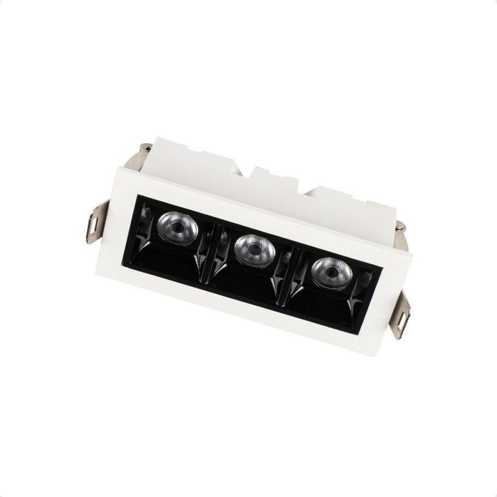 Spot De Led Embutir Taschibra Arch Pontual 6w 2700k Bivolt Branco Com Preto