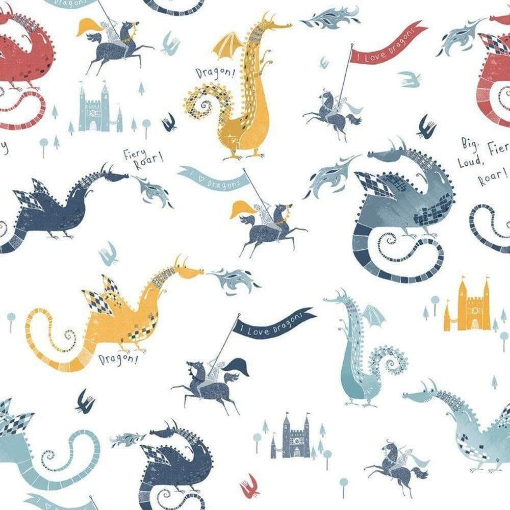 Papel De Parede Dragões G78369 Colorido Tiny Tots 2 - G78369