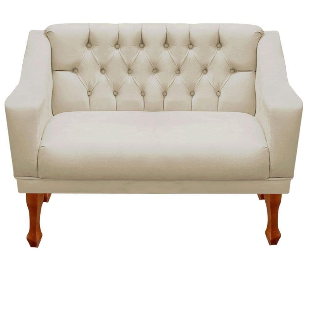 Namoradeira Decorativa Recepção Grecia Dritex suede Bege