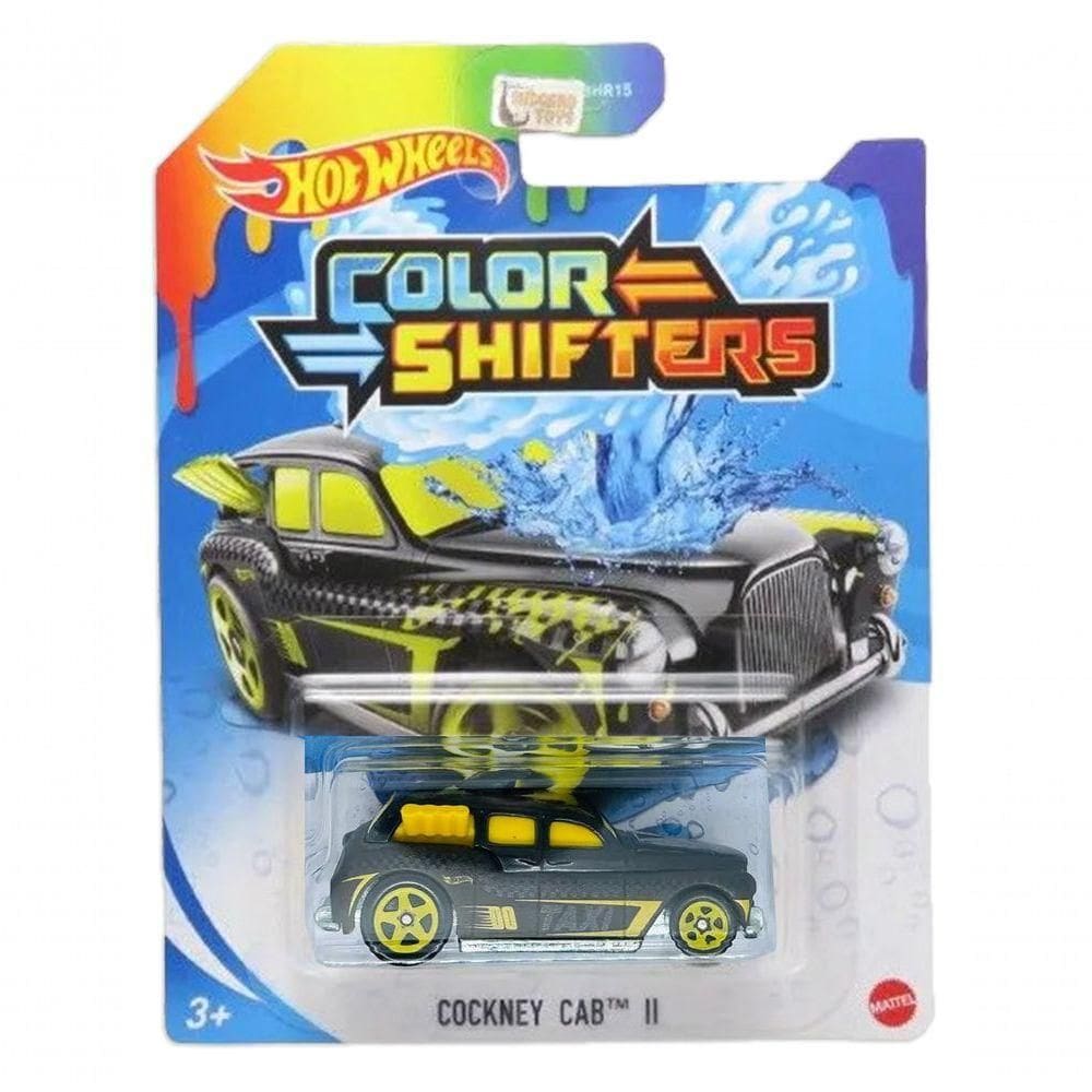 Carrinho Hot Wheels Muda De Cor Color Shifters Mattel 1/64 Cockney Cab Ii