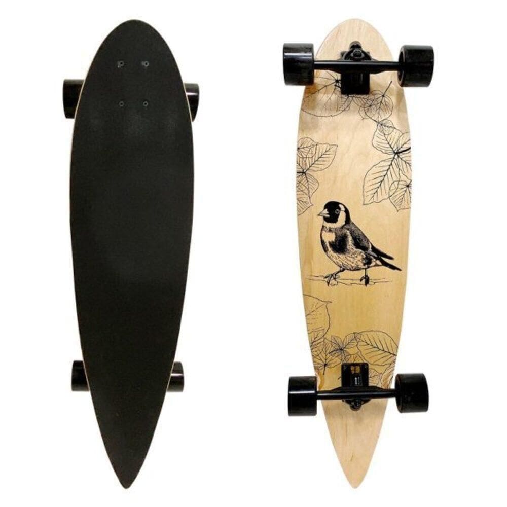 Skate Longboard Radical Montado Em Madeira, Ideal Para Adultos, Juvenis E Infantis, Suporta Até 80kg, Estilo E Desempenh
