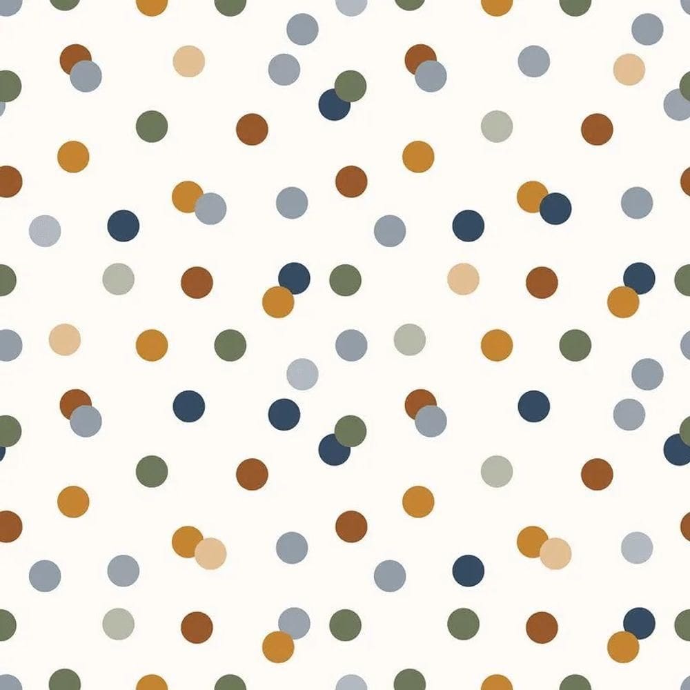 Papel De Parede Revoada Confete Vinho, Bege, Marinho E Verde 4418