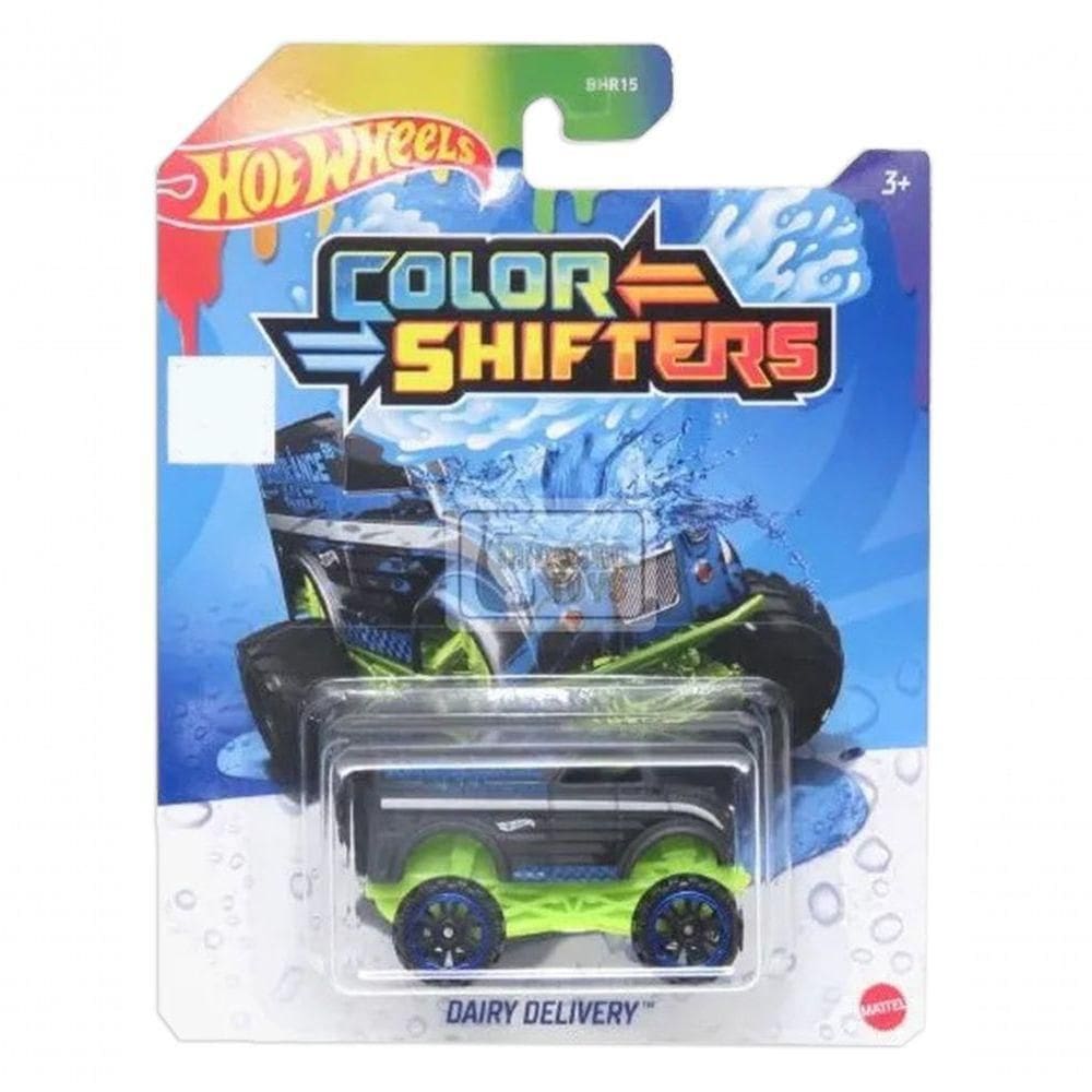 Carrinho Hot Wheels Muda De Cor Color Shifters Mattel 1/64 Dairy Delivery