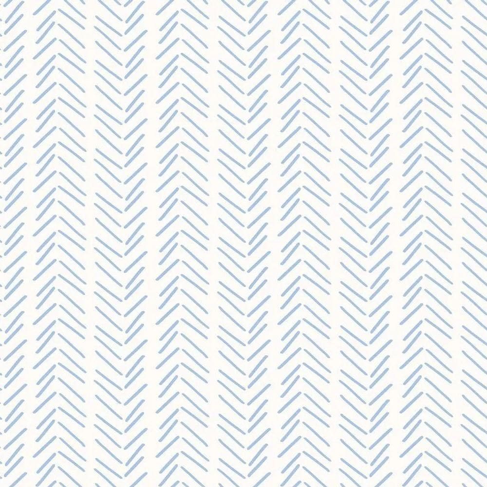 Papel De Parede Revoada Franjinha Azul 4446