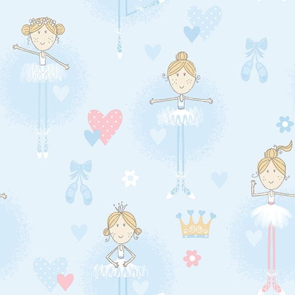 Papel De Parede Just 4 Kids Bailarina G56506 - Rolo 10m X 0,52m