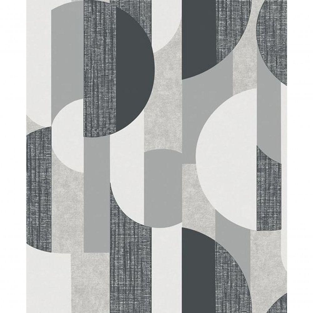 Papel De Parede Maison Geométrico Cinza A56302