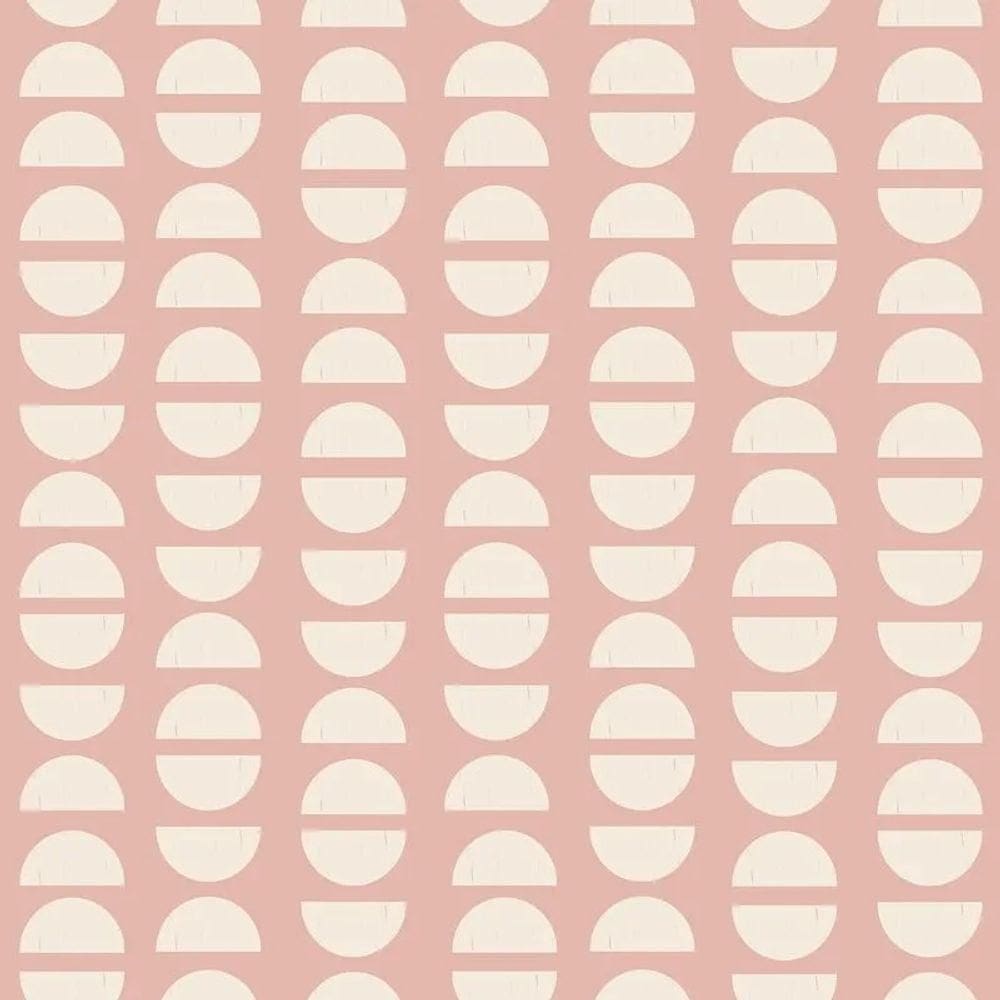 Papel De Parede Revoada Café Rosa E Branco 4462