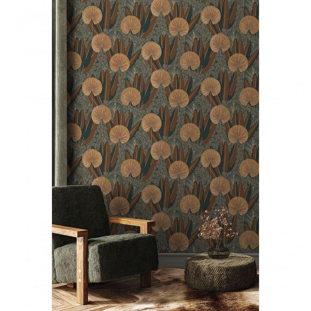 Papel De Parede Muse Folhagem Marrom A54703