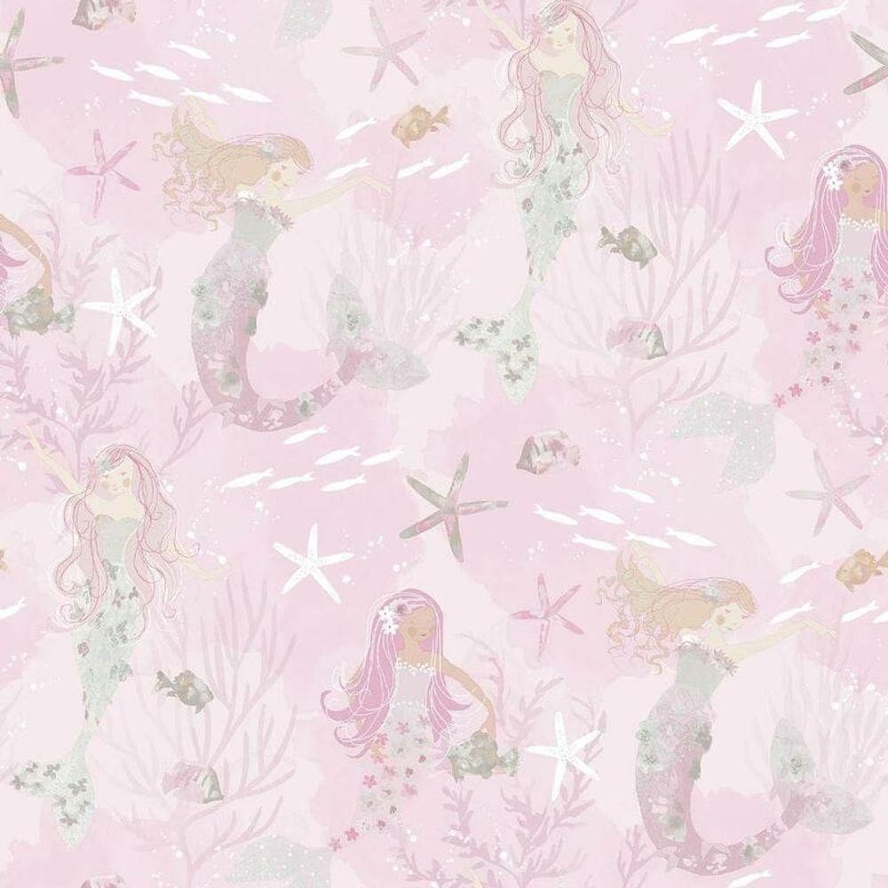 Papel De Parede Sereias - G78390 Rosa E Gliter Tiny Tots 2 - G78390