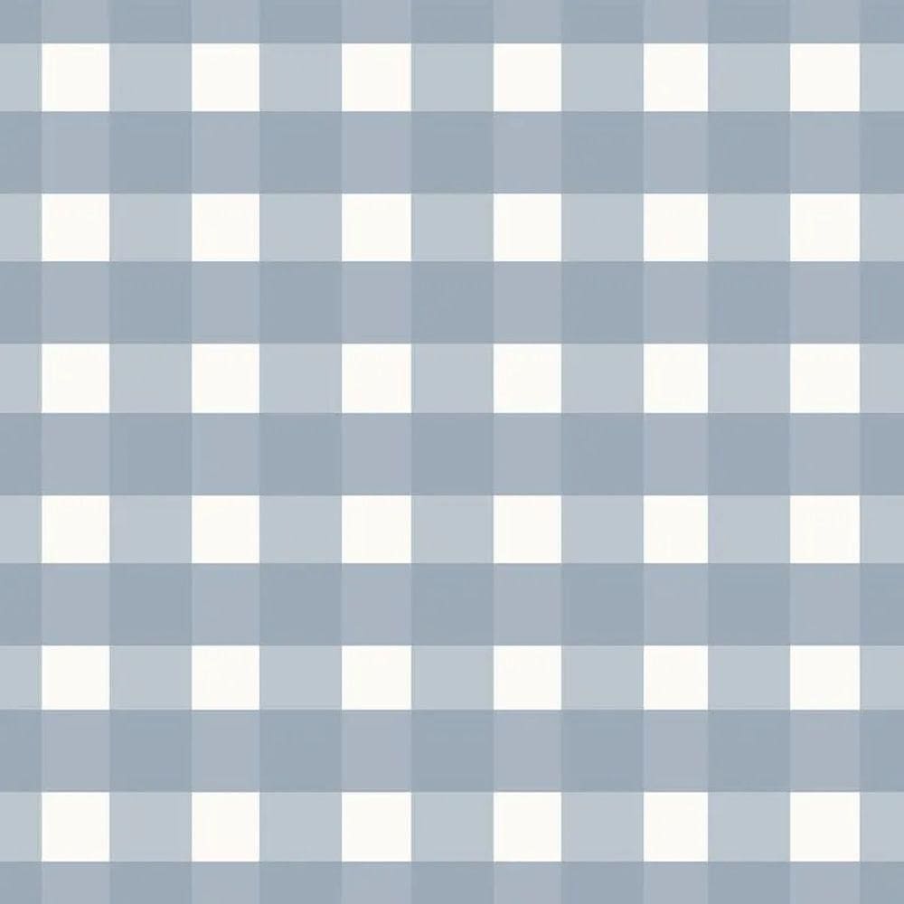 Papel De Parede Revoada Xadrez Vichi Azul 4409