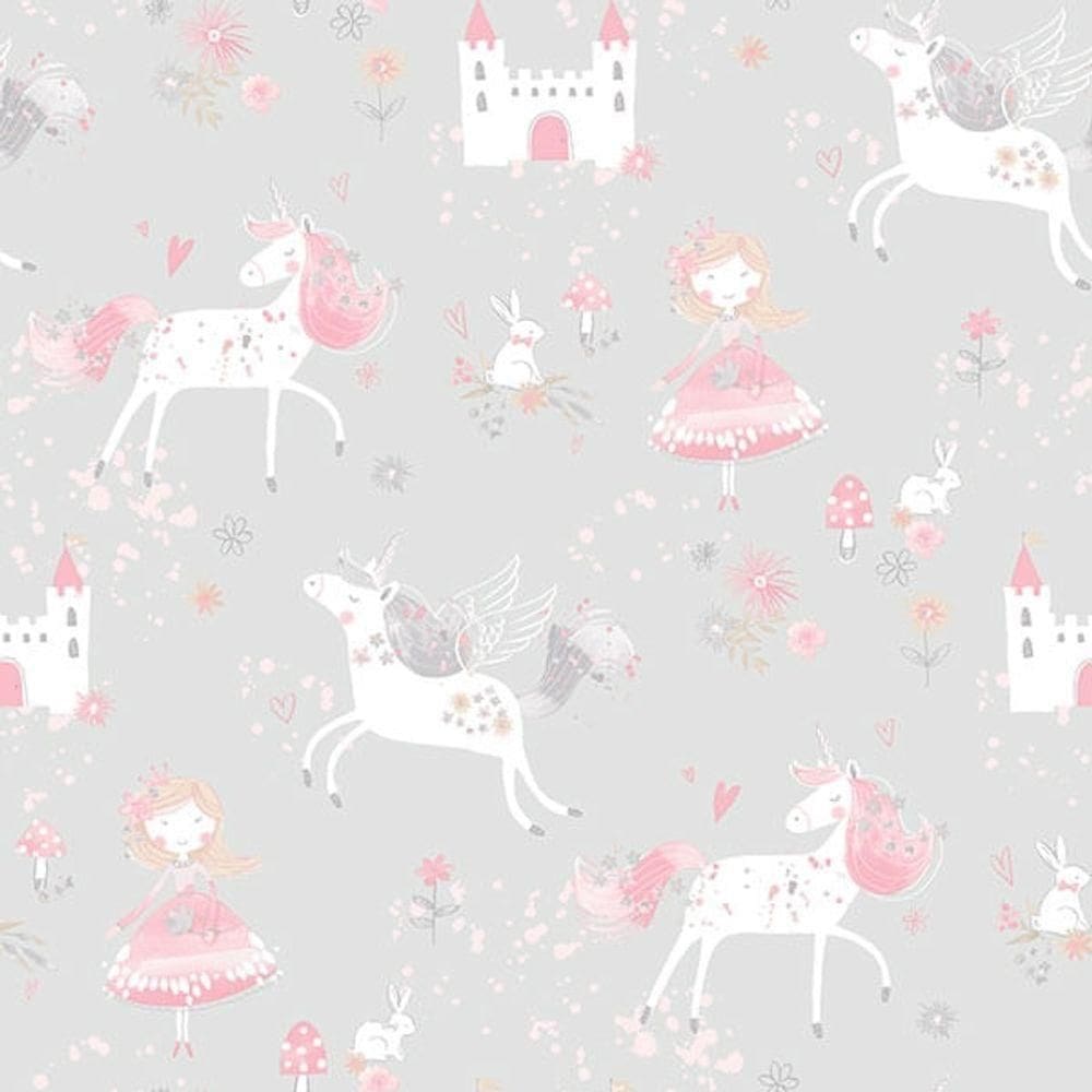 Papel De Parede Just 4 Kids Unicórnios G56525 - Rolo 10m X 0,52m
