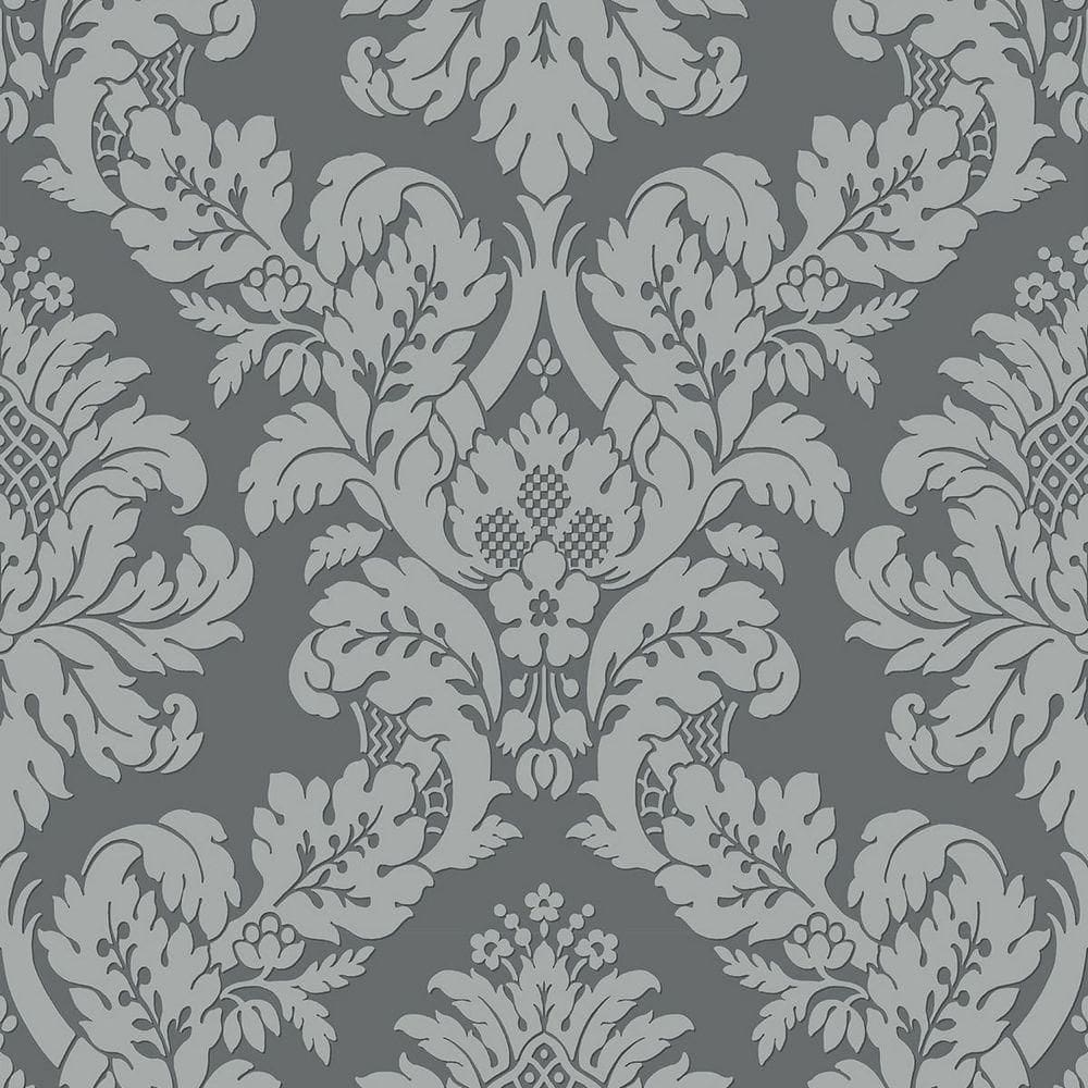 Papel De Parede Shimmer Damask Moderno Uk10435 - Rolo 10m X 0,52m