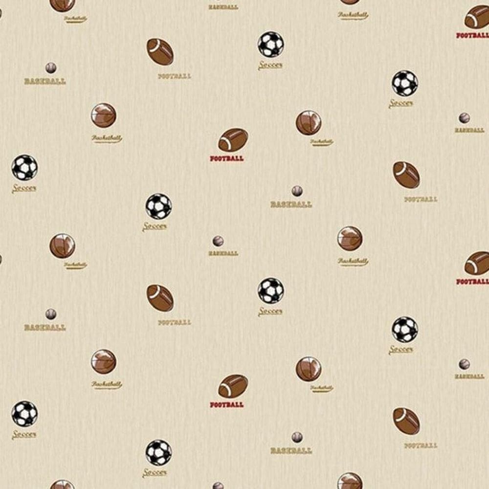 Papel De Parede All Kids Esportes H2910502 Rolo 10m X 0,53m