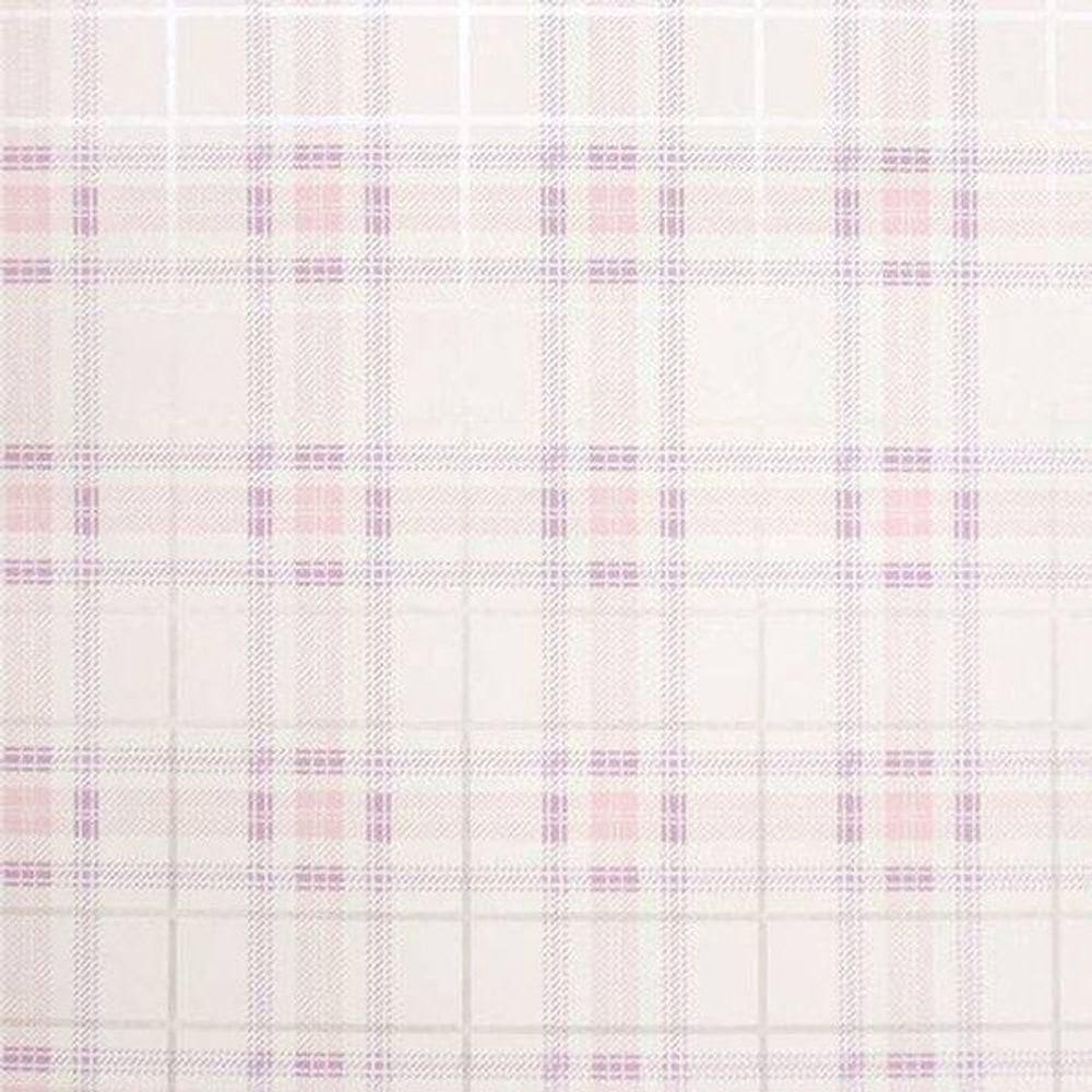 Papel De Parede All Kids Xadrez Rosa H2910804 Rolo 10m X 0,53m
