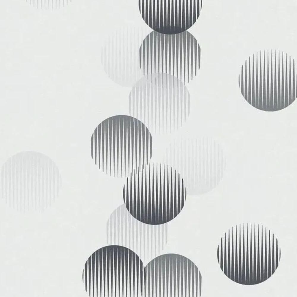 Papel De Parede Ivy Círculos Prata 6814-30