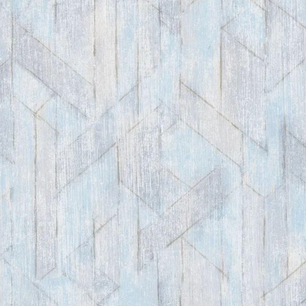 Papel De Parede Nature Geométrico Azul Tonu1004