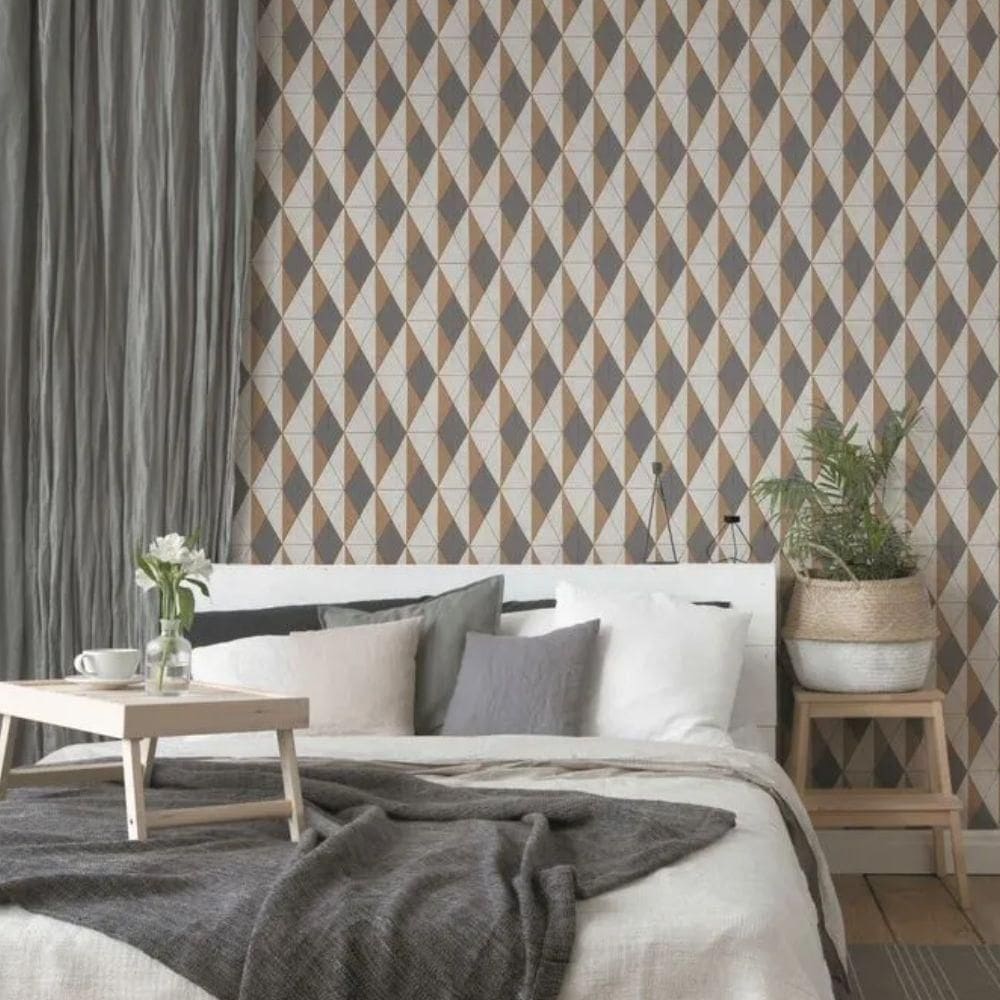 Papel De Parede Tissé Geométrico Azul 25405