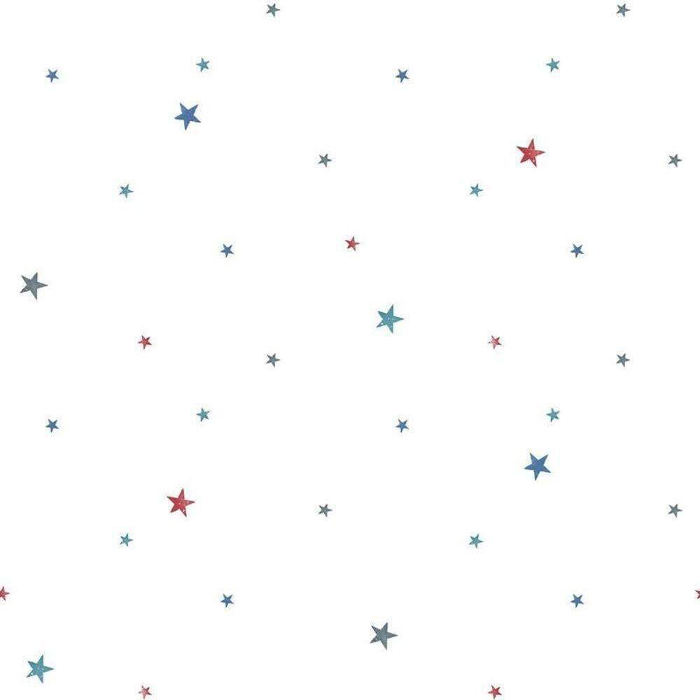 Papel De Parede Estrelinhas - G78413 Azul E Vermelho Tiny Tots 2 - G78413