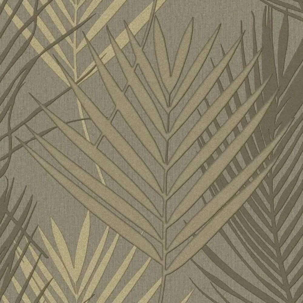 Papel De Parede Tissé Folhagem Marrom 20704