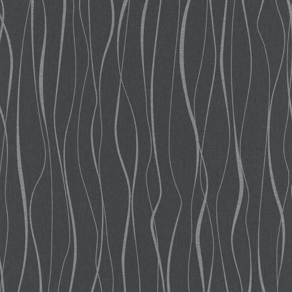 Papel De Parede Ivy Moderno Preto 6813-40