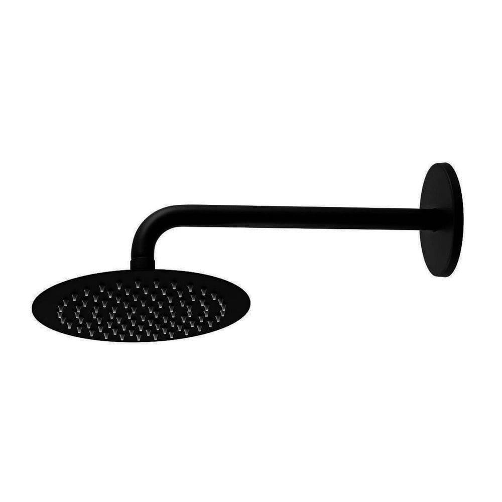 Ducha de Aço Parede Verve Meber Metais Preto Matte