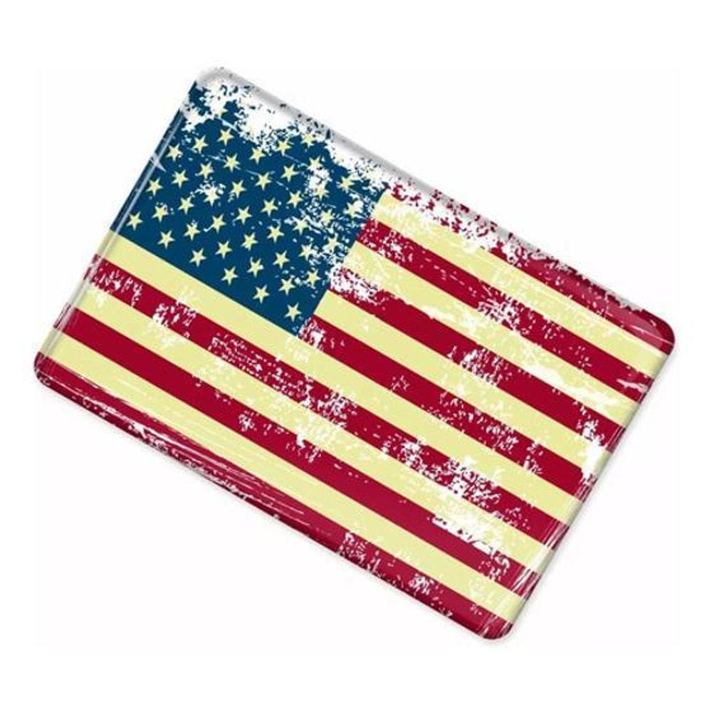 Adesivo Bandeira Americana Carro Moto Capacete Resinado Bd11