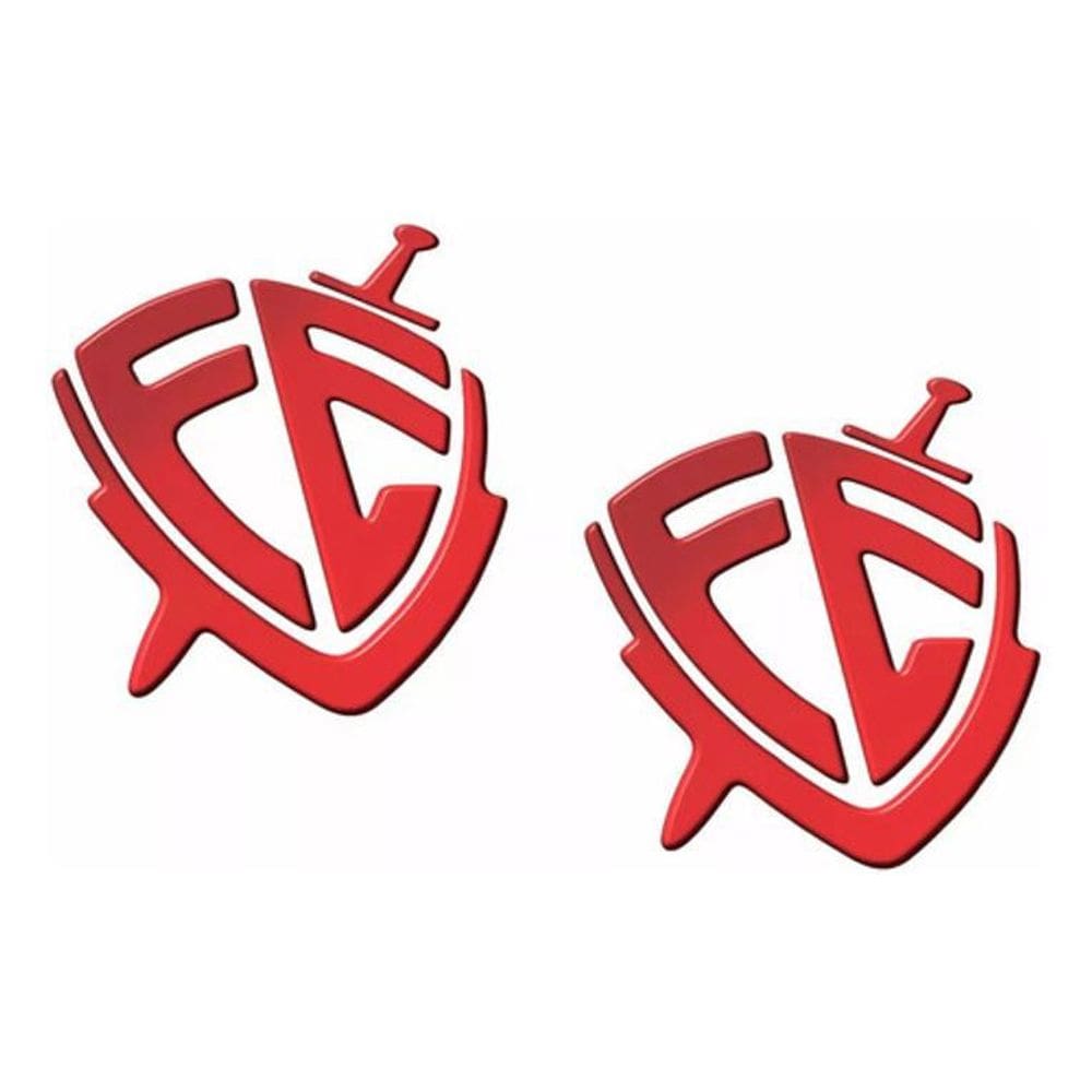 Kit Adesivos Fé Resinados 3D Vermelho Carro Emblemas Res19