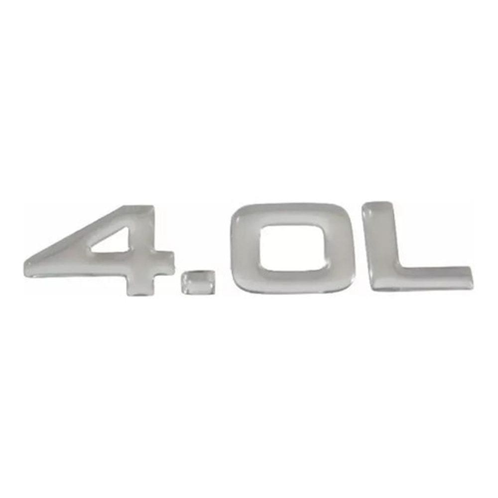 Emblema Adesivo Resinado 4.0L Cherokee Cromado 40L
