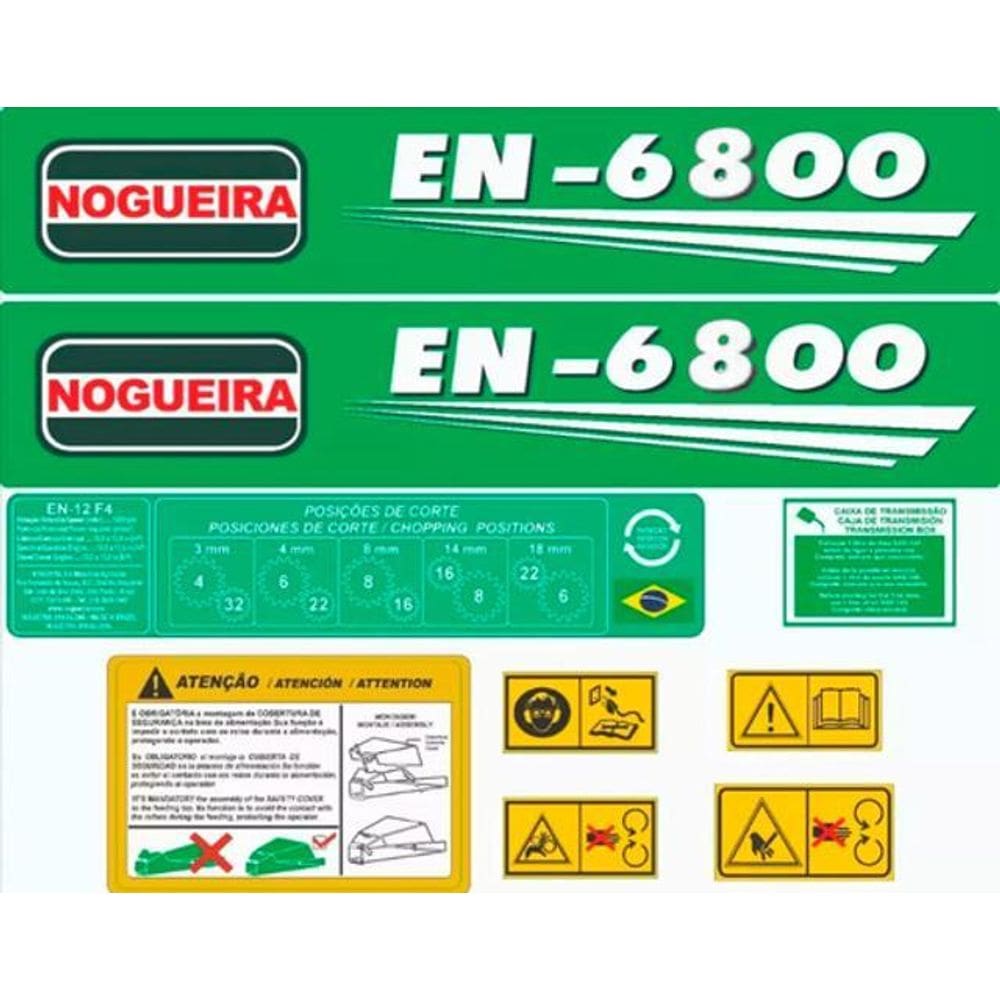Kit Adesivo Ensiladeira En-6800 Verde