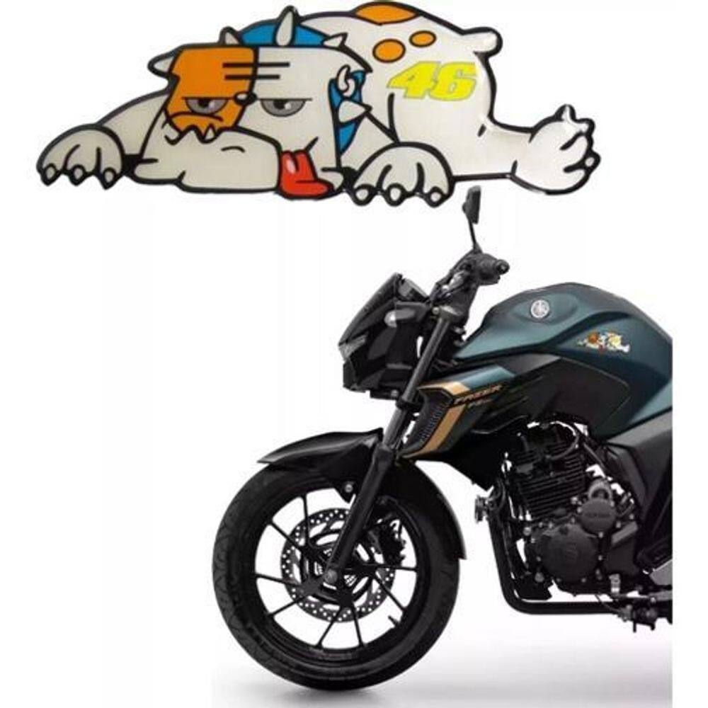 Emblema Adesivo Resinado Dog 46 Valentino Rossi 7X14 Cms