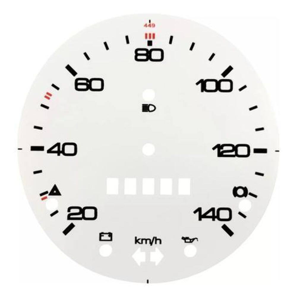 Adesivo Velocímetro Painel Fusca/1980 140Km Branco