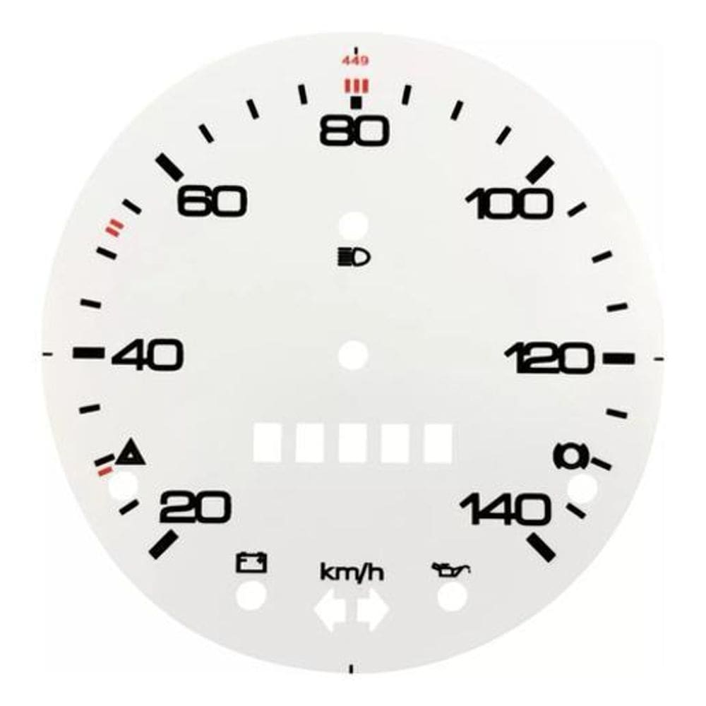 Adesivo Velocímetro Painel Fusca/1980 140Km Branco