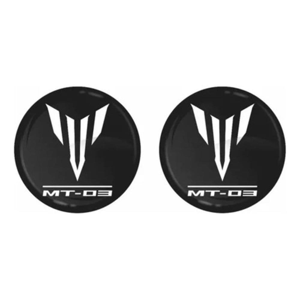 Par Adesivo Logo Emblema Mt-03 Mt03 Mt 03 35Mm 3D Resinado