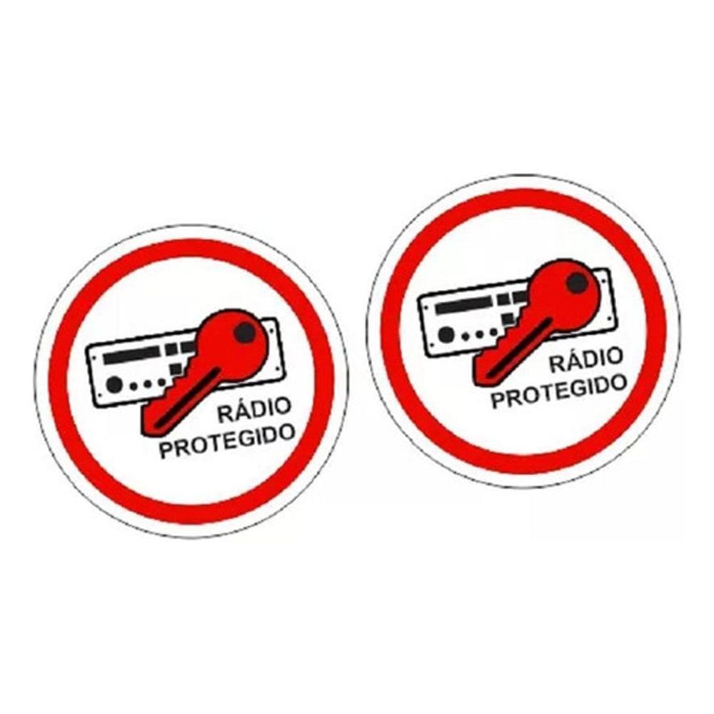 Adesivo Radio Protegido Vidro Interno Volkswagen Saveiro