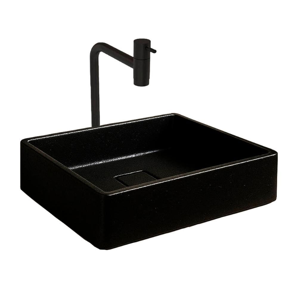 Cuba Oregon Cimento com Torneira Inox Black e Válvula Oculta