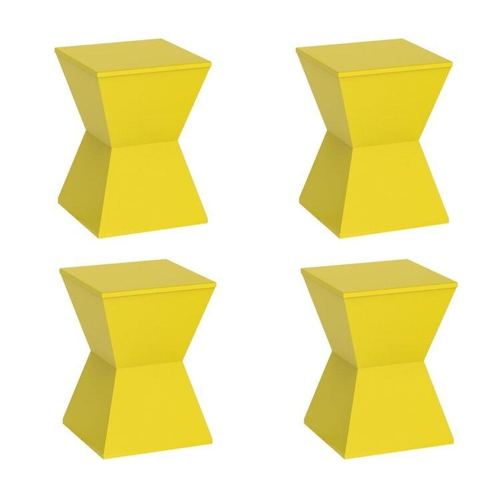 Conjunto com 4 Banquetas Nitro Limão Siciliano