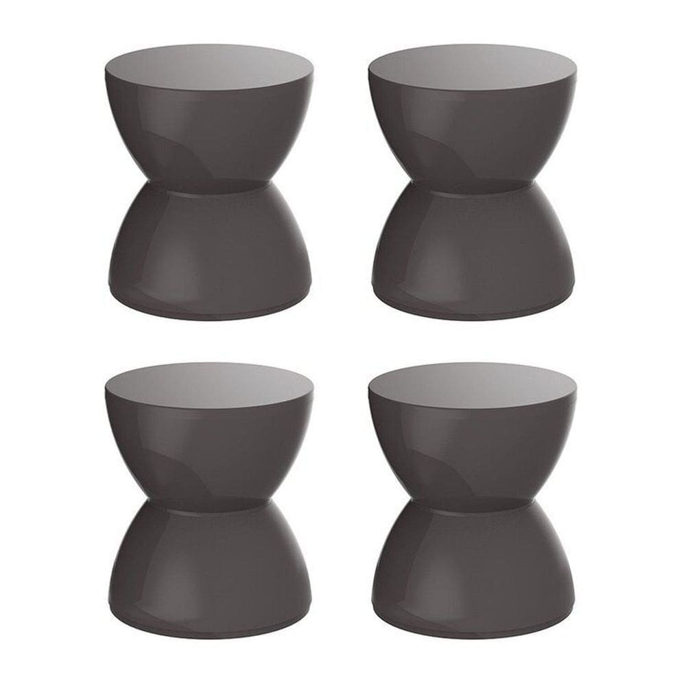 Conjunto com 4 Banquetas Hydro Cinza Mushroom
