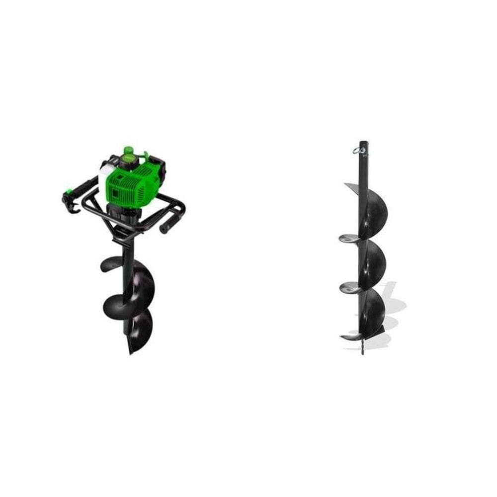 Perfurador de Solo À Gasolina Mps-52 V3 com Broca 15cmx80cm Menegotti Verde/Preto